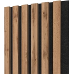 Akustični leseni paneli, hrast wotan, 28x275cm (0.77 m²)