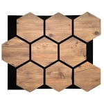 Akustični stenski panel, HEKSAGON WOTAN HRAST, 790x646 mm