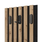 Obešalna kljuka za akustične panele, zložljiva, črna mat