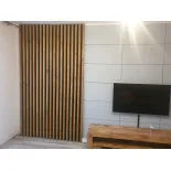 3D dekorativne lamele HRAST WOTAN, lesene letvice za stena ali strop (28x37 mm)