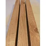 3D dekorativne lamele HRAST WOTAN, lesene letvice za stena ali strop (28x37 mm)