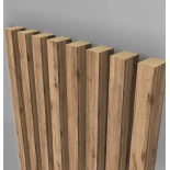 3D dekorativne lamele HRAST WOTAN, lesene letvice za stena ali strop (28x37 mm)
