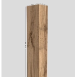 3D dekorativne lamele HRAST WOTAN, lesene letvice za stena ali strop (28x37 mm)