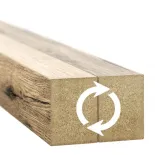 3D dekorativne lamele HRAST WOTAN, lesene letvice za stena ali strop (28x37 mm)