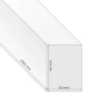 3D dekorativne lamele HRAST WOTAN, lesene letvice za stena ali strop (28x37 mm)