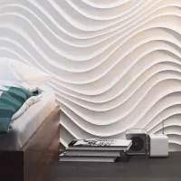 3D stenski paneli Choppy Curled, 80x100cm, mavec