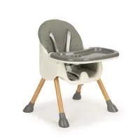 Otroški stol za hranjenje 2v1, siv, NOAH