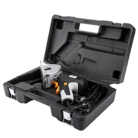 Mini ročna krožna žaga, z laserjem, 4 rezila, izhod za prah, BMC BOX