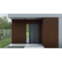 Leseni fasadni panel lamella , stiropor, oreh, 20 cm x 1,5 cm x 198 cm (0,40 m²)