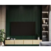 Akustični leseni paneli, zeleno, 28x275cm (0.77 m²)