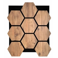 Akustični stenski panel, HEKSAGON WOTAN HRAST, 790x646 mm