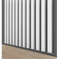 3D dekorativne lamele za stene in strop, lesena letev (belo) 16x28mm