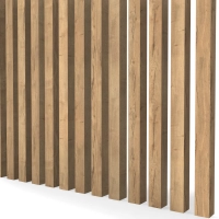 3D dekorativne lamele, lesene letvice za stena ali strop (28x37 cm) (SVETLI HRAST)