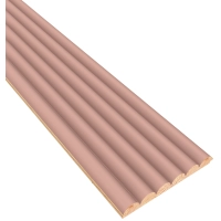 ZAOBLJEN stenski panel, lesen, vodoodporen, SVETLO ROZA, 118x2800 mm (0.33 m²)