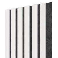 Akustični leseni paneli, bela mat, 28x275cm (0.77 m²)