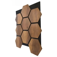 Akustični stenski panel, HEKSAGON WOTAN HRAST, 790x646 mm