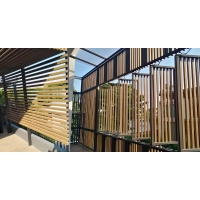 WPC leseni brisolej FS-03A, brušena tekstura, SVETLI HRAST, 50x50x2900 mm