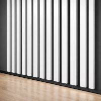 3D dekorativne lamele za stene in strop, lesena letev (belo) 16x28mm