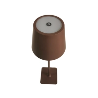 Namizna svetilka za restavracije, RJAVA, z baterijo, polnilna, 3600 mAh