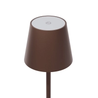 Namizna svetilka za restavracije, RJAVA, z baterijo, polnilna, 3600 mAh