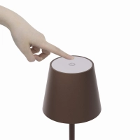 Namizna svetilka za restavracije, RJAVA, z baterijo, polnilna, 3600 mAh