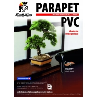 Notranja okenska polica PVC, 156x25 cm, barva ZLATI HRAST + zaključne kape