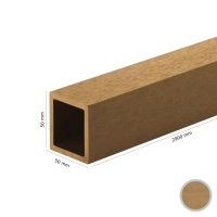 WPC leseni brisolej FS-03A, brušena tekstura, SVETLI HRAST, 50x50x2900 mm