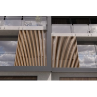 WPC leseni brisolej LT-04A, 3D žitni les, AURORA, 100x53x2900 mm