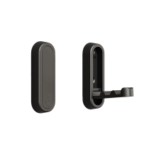 Obešalna kljuka za akustične panele, zložljiva, črna mat