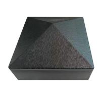 Aluminijast pokrov za steber WPC ograje, 70x70 mm, črna