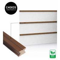 Profil za WPC fasadno konstrukcijo, 40x25 mm, dolžina 2900 mm