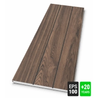 Fasadni panel, imitacija lesa, RJAVA, 120x50x2 cm, stiropor (0.60 m²)