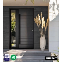 Fasadna obloga v roli, imitacija lesa, antracit, 260 cm x 18 cm x 0,3 cm (0,47 m²)