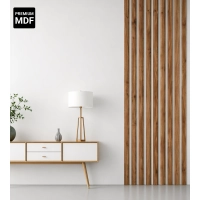 3D dekorativne lamele, lesene letvice za stena ali strop (28x37 mm) (svetli oreh)