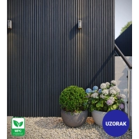 [VZOREC] Zunanji fasadni panel, WPC, 219x2900 mm, ČRNA, videz lesne strukture