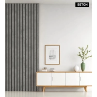 3D dekorativne lamele, lesene letvice za stena, strop ali predelna stena (28x37 cm) (beton/loft)