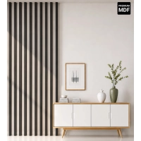 3D decorative slats, wooden strips for walls, ceiling, or partition wall (28x37 mm) (FLAGSTAFF OAK)