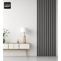 3D dekorativne lamele, lesene letvice za stena ali strop (28x37 cm) (antracit)