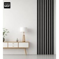 3D dekorativne lamele, lesene letvice za stena ali strop (28x37 mm) (črna)