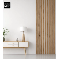 3D dekorativne lamele, lesene letvice za stena ali strop (28x37 cm) (HRAST CATANIA)