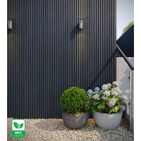 WPC fasadni panel, 219x2900 mm, ČRNA RAVNA TEKSTURA (0,63 m²)