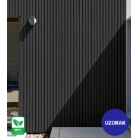 [VZOREC] Zunanji fasadni panel, WPC, 219x2900 mm, ČRNA, videz lesne strukture