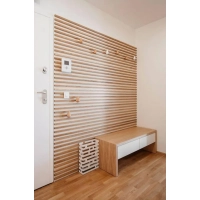 3D dekorativne lamele za stene in strop, lesena letev (naravni hrast) 16x28mm