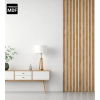 3D dekorativne lamele HRAST WOTAN, lesene letvice za stena ali strop (28x37 mm)