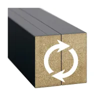 3D dekorativne lamele za stene in strop, lesena letev (črna) 16x28mm