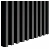 3D dekorativne lamele za stene in strop, lesena letev (črna) 16x28mm