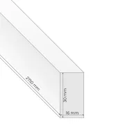 3D dekorativne lamele za stene in strop, lesena letev (hrast sonoma) 16x28mm