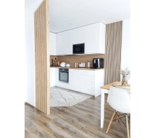 Decorative 3D wall wood slat, MDF, for wall or partition walls (28x60mm) (oak sonoma)