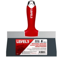 20 cm Lopatica za mavčne plošče iz modrega jekla, mehek ročaj LEVEL5 5-124