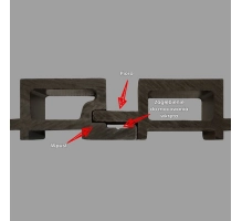 Zunanji leseni panel, WPC, 219x26x2900mm, oreh (0.63 m2)